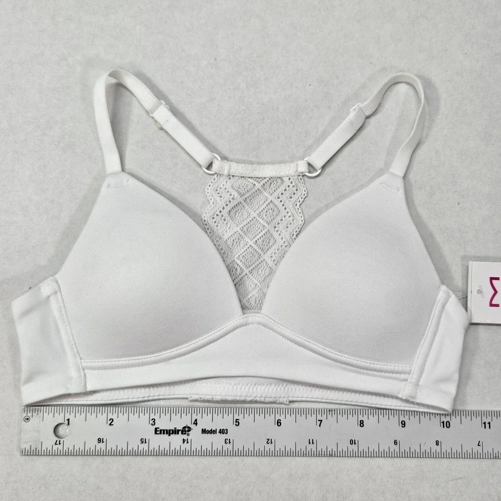 Maidenform Girls White Contour Bra‎ Lace Racerback 4326 Size 30A New With Tags